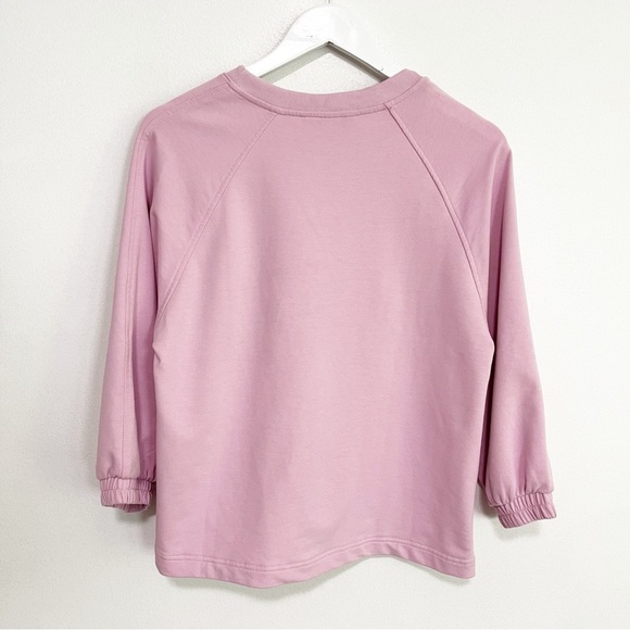 BOGO! Athleta Retroterry 3/4 Sleeve Sweatshirt 2024 Pink Small - Picture 7 of 11